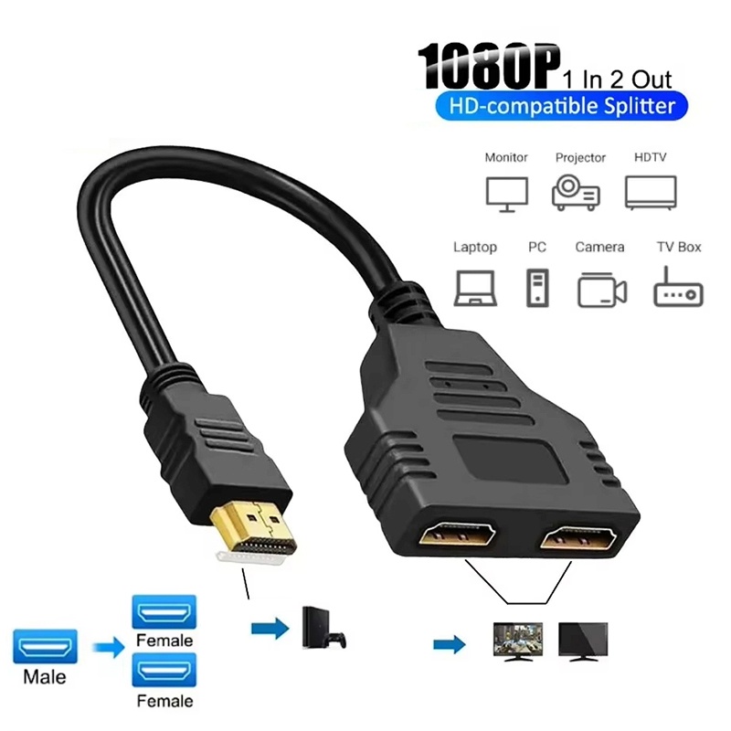 Xbox Laptop Accessories - Кабель-разветвитель HDMI 1080P 1 вход 2