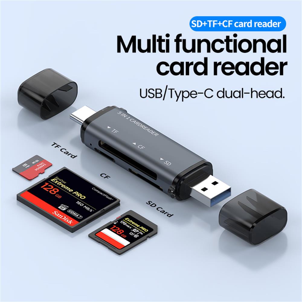 Laptop Accessories For Programmers - 5 в 1 USB-кардридер типа C